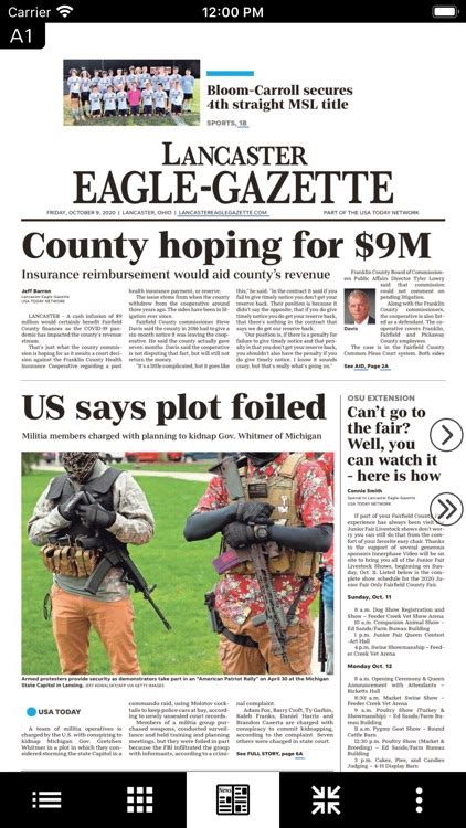 -4 p. . Lancaster eagle gazette news